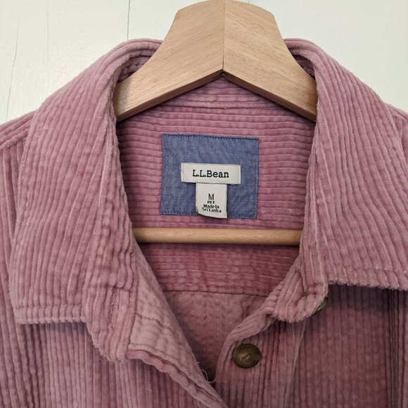 L.L. Bean Women's Comfort Corduroy Relaxed Shirt, Size M petite - Picture 3 of 4